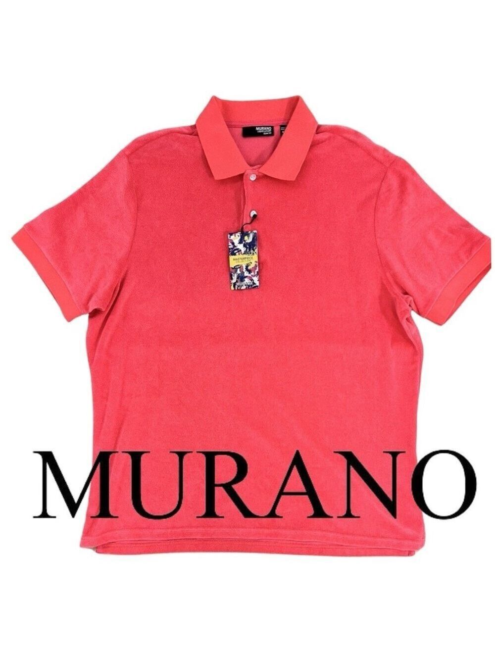 Murano Liquid Luxury XL Slim Fit Stretch Terry Polo NWT $71 Men’s